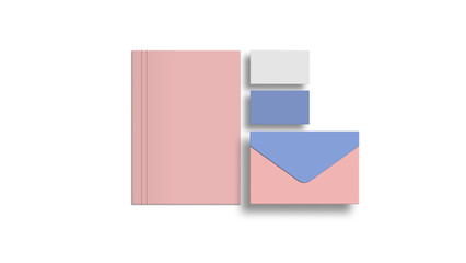 A4 letterhead with envelope stationery mockup