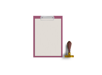 Elegant clipboard with letterhead stationery mockup
