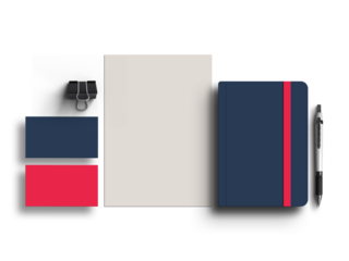 Elegant business card with diary mockup