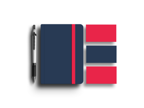 Elegant business card with diary mockup