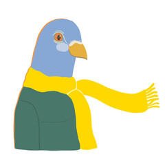 Vector Illustration Bird Character Image - 535258977