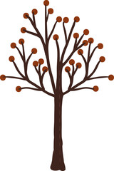 flat style fall autumn tree