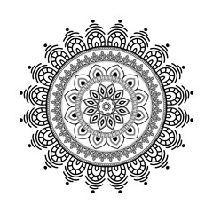 
Mandala  pattern Stencil doodles, Round ornament patterns for Henna, Mehndi, Tattoo, Coloring book page