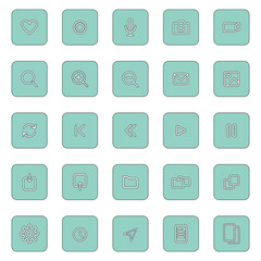 Small flat vector set of business icons.