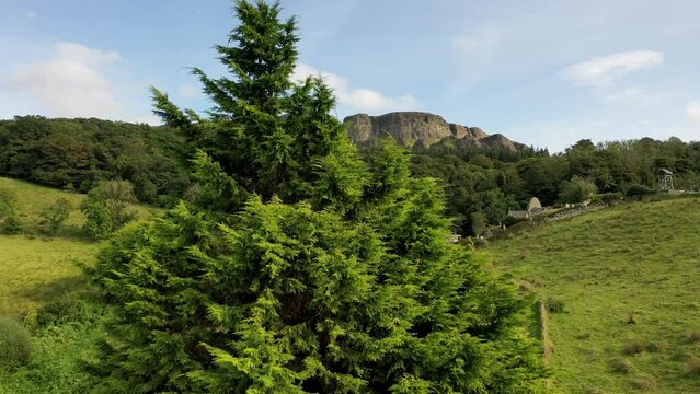 The beautiful Binevenagh mountain near Limavady in Northern Ireland, United Kingdom