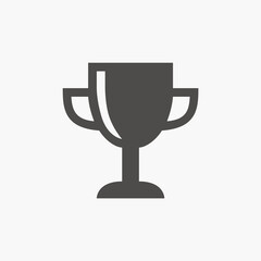 Trophy cup icon vector isolated. Winner, champion, prize symbol. Vector illustration 