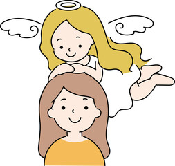 天使と女の子