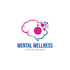 Mental health and psychology concept logo