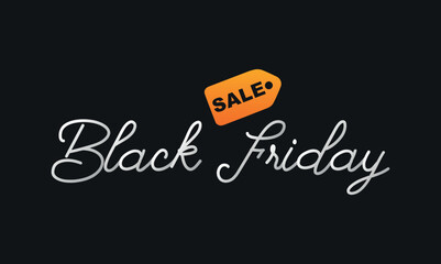 Sale tag vector Black Friday. Promo, social media, discount