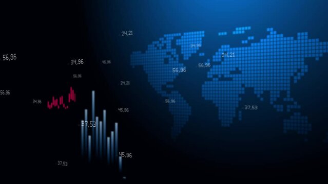 economia mondiale, tabellone, grafico, economia, finanza, azioni, mercato