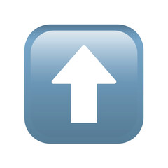 Up arrow button emoji icon. Multimedia symbol modern, simple, vector, icon for website design, mobile app, ui. Vector Illustration