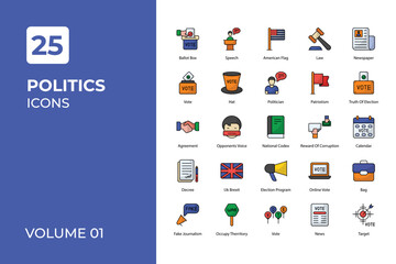 Politics icons collection.