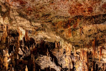 Dripstones in the cave