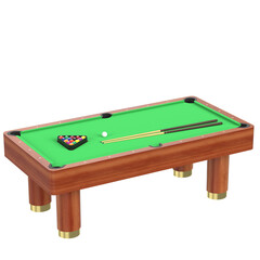 3d rendering illustration of a billiard table