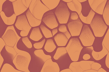 Parametric honeycomb pattern, irregular, trendy colors: astro dust, apricot crush