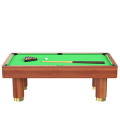3d rendering illustration of a billiard table