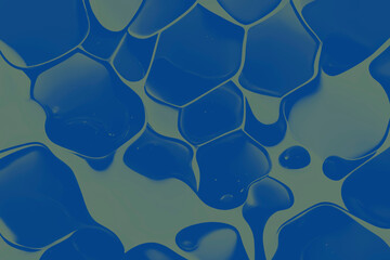 Parametric honeycomb pattern, irregular, trendy colors: sage leaf, galactic cobalt