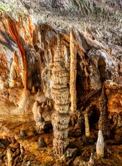 Dripstones in the cave