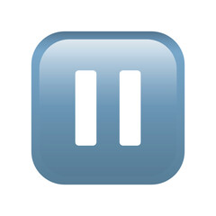 Pause button emoji icon. Multimedia symbol modern, simple, vector, icon for website design, mobile app, ui. Vector Illustration