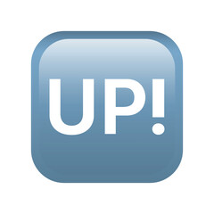 Up button emoji icon. Multimedia symbol modern, simple, vector, icon for website design, mobile app, ui. Vector Illustration