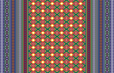 Ethnic monochrome seamless pattern. Background with Aztec geometric patterns. Print with a tribal theme. Fabric from the Navajo people. Abstract wallpaper in a modern style. Illustration in vector 