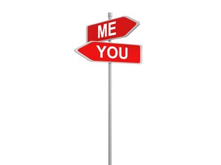 sign with two directions