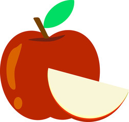 vector red apple 