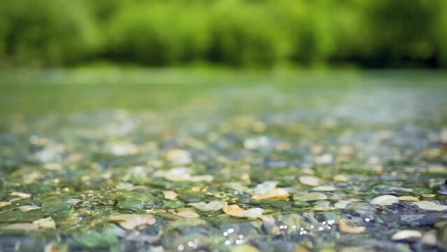 The soothing sound of the river Ardeche in kasmir, Himachal Pradesh, India.
