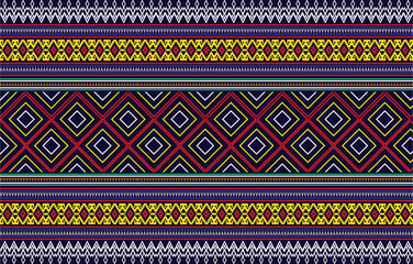Aztec motifs vector seamless pattern design. Background illustration of a tribal pattern template element