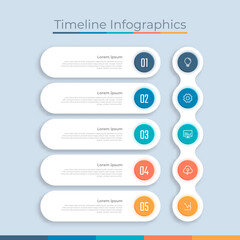 Fototapeta na wymiar Timeline Infographics Design Marketing Icons. Usable for Workflow Layout, Diagram, Annual Report, Web Design. Business Data Visualization with steps or Processes