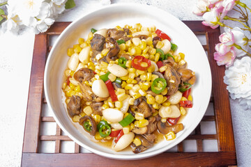 Korean style fusion food Grilled whelk butter