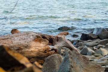 lake Baikal in autumn and summer