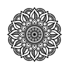 
Mandala  pattern Stencil doodles, Round ornament patterns for Henna, Mehndi, Tattoo, Coloring book page