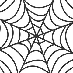 Spider web texture. Halloween hand drawn cobweb background. Vector illustration.