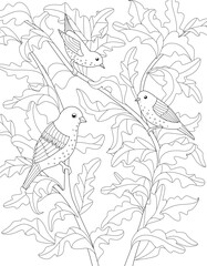 A coloring page for adult and children with an outline drawing o