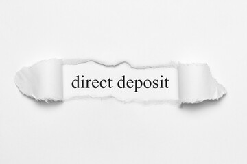 direct deposit	