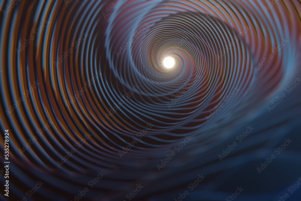 Poster Wonderful Abstract colourful swirl golden ratio background. Starburst dynamic wave. 3d rendering illustration  Background pattern for design.