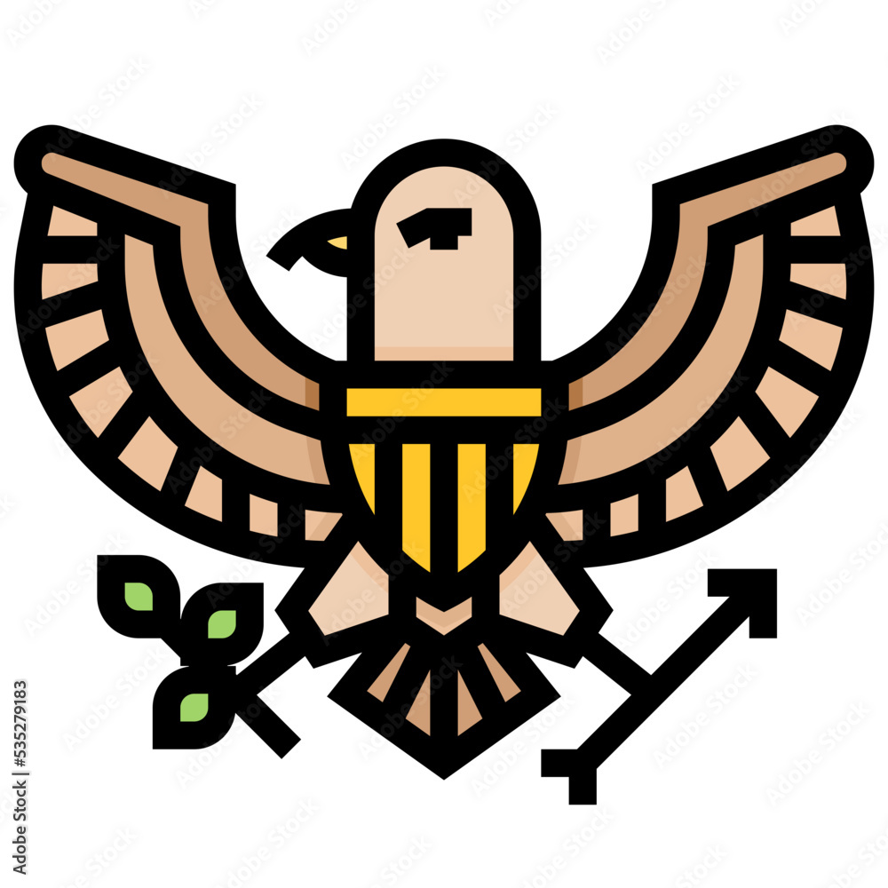 Sticker eagle icon