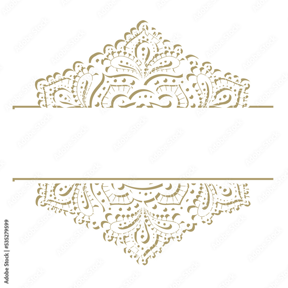 Wall mural mandala ornamental pattern, vector art