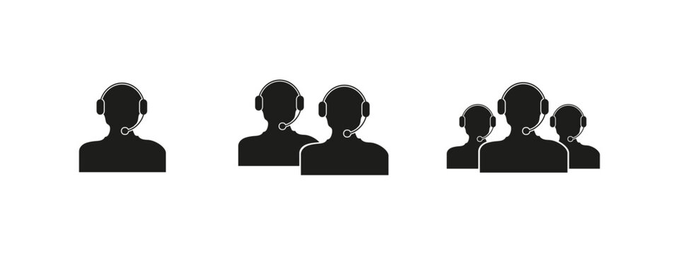  Call Center vector icons. Support Icon Service Operator Vector Illustration.  Vector graphics isolated on white background. eps10