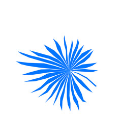 Fototapeta premium Gradient Tropical Exotic Palm Leaf Silhouette Minimalist Poster Element Icon