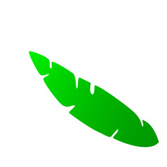 Gradient Tropical Exotic Palm Leaf Silhouette Minimalist Poster Element Icon