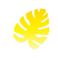 Gradient Tropical Exotic Palm Leaf Silhouette Minimalist Poster Element Icon