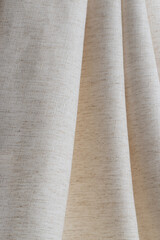 fragment of twill weave cotton fabric natural color