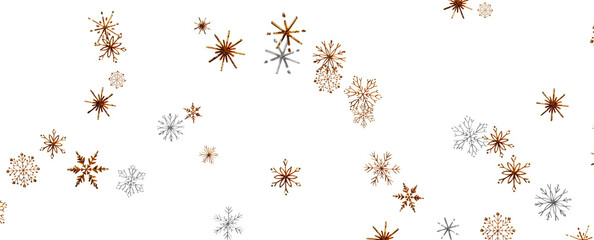 Christmas background design of snowflake and snow falling in the winter 3d illustration