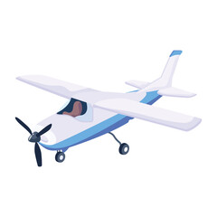 Download isometric icon of aircraft 