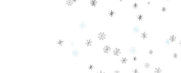 Falling snow at night. Bokeh lights