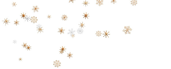 Snowflakes and bokeh lights on the blue Merry Christmas background. 3D render