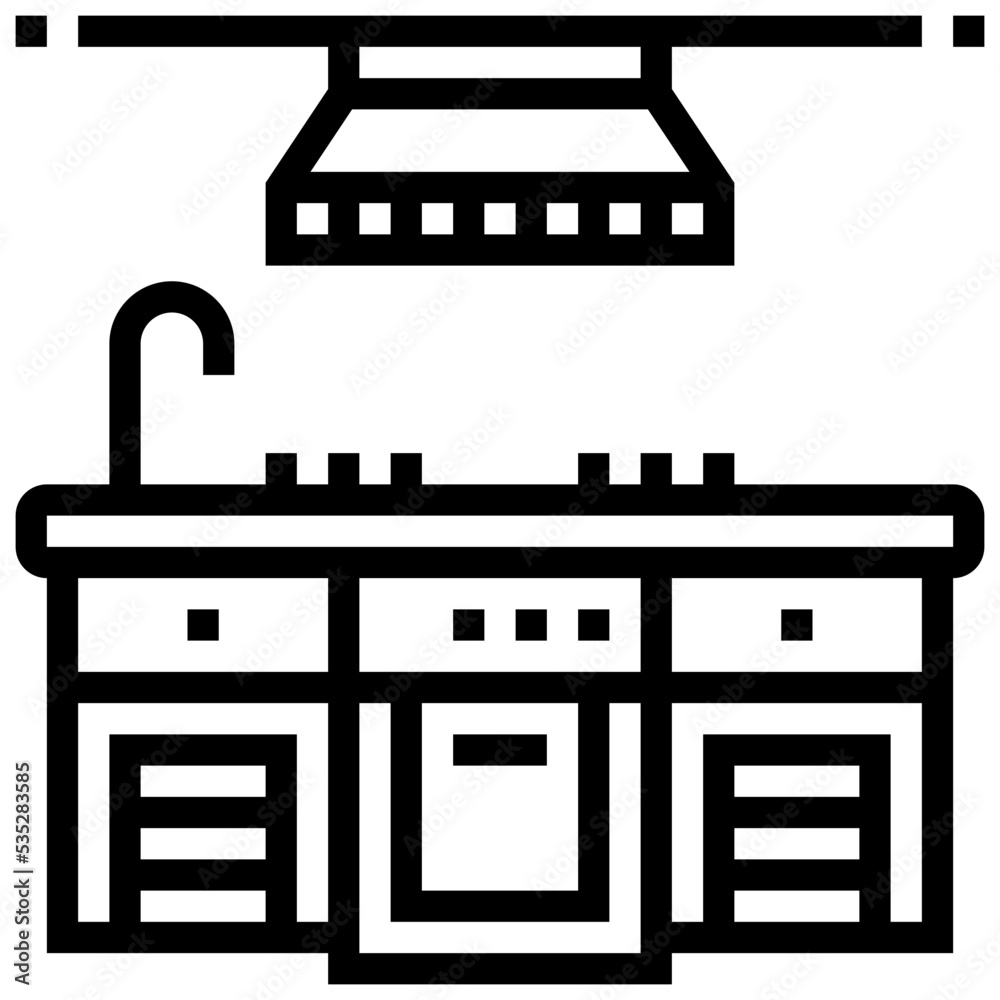 Sticker kitchen icon