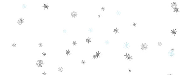 With Realistic Snowflakes Overlay On Light Silver Backdrop. Xmas Holidays